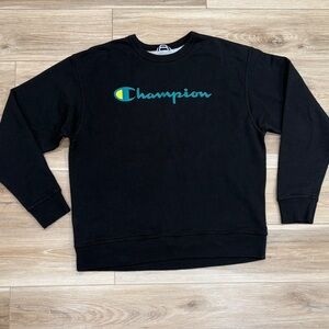 Champion Men's Black Crewneck Sweater
